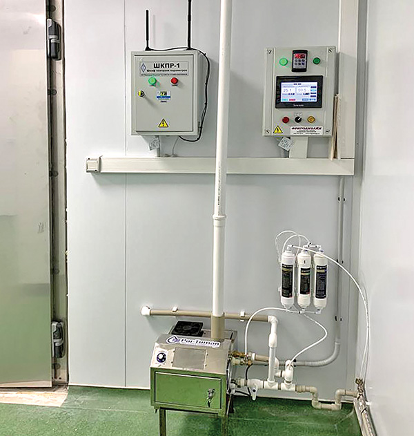 Шкаф управления с сенсорной панелью и ультразвуковой увлажнитель воздуха с фильтром очистки воды