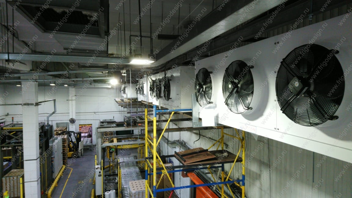 Системы холодоснабжения склада готовой продукции и зоны отгрузки