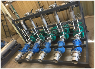 Подача воды к установкам получения ледяной воды и к потребителям обеспечивается насосными агрегатами с частотными приводами насосов
