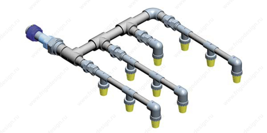 Воздухораспределитель с соплами-форсунками производства Фригодизайн