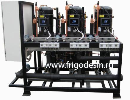 Энергосберегающая компрессорная холодильная установка на базе герметичных спиральных компрессоров с экономайзером Холодильная установка на базе герметичных спиральных компрессоров с экономайзером