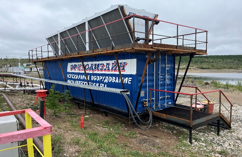 Холодильная машина в контейнере для охлаждения грунта Холодильная машина в контейнере для охлаждения грунта