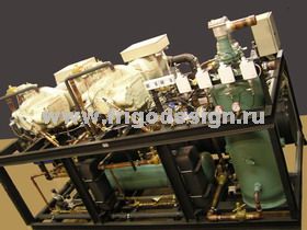 Среднетемпературная промышленная энергоэффективная холодильная компрессорная станция на базе винтовых полугерметичных компрессоров Среднетемпературная промышленная энергоэффективная холодильная компрессорная станция на базе винтовых полугерметичных компрессоров J&E HALL серии HSM